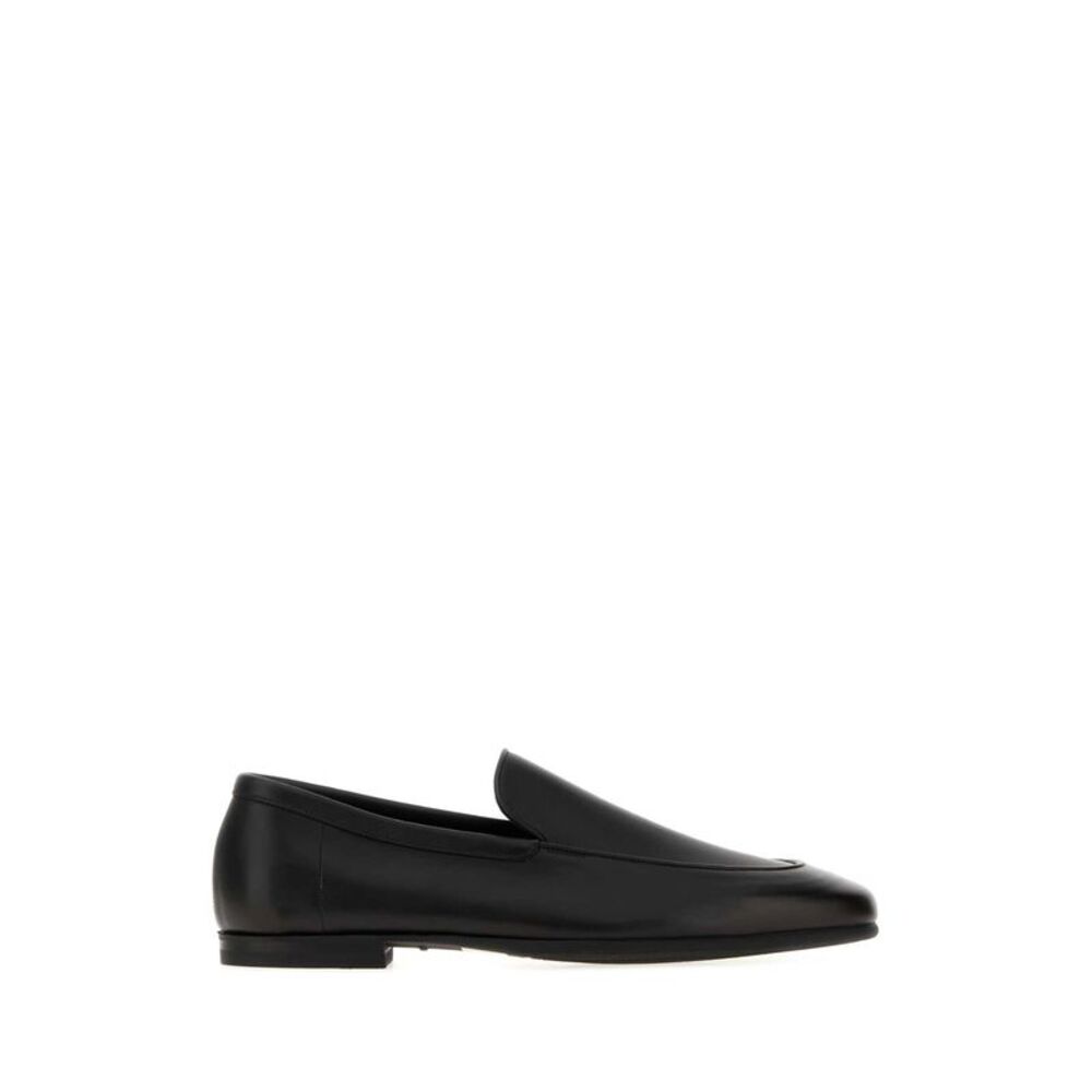 John Lobb Men Black Leather Tyne Ii Loafers